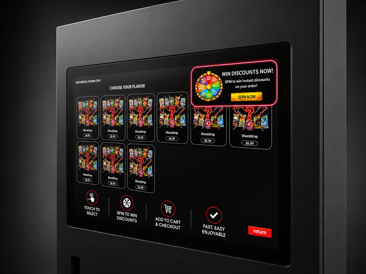 Omni V4 Gamification Touch 21.5" touchscreen 10 Selection Wall-mount vendor