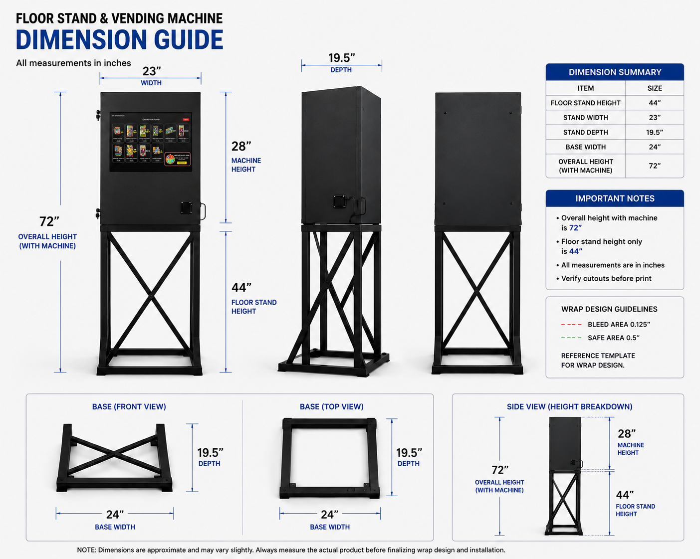 Omni Adjustable Height Floor Stand – Heavy-Duty Steel Frame